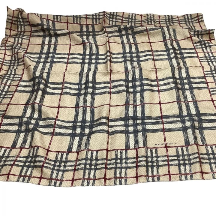 BURBERRY LONDON バーバリーロンドン スカーフ ノバチェック シルク100% ベージュ｜中古｜なんでもリサイクルビッグバン