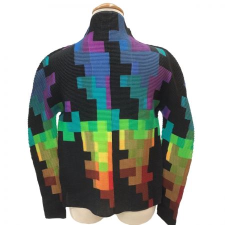  ISSEY MIYAKE me イッセイミヤケ ワッフルプリーツ アンサンブル 四角 MI73FK215 MI73FO211 ブラック