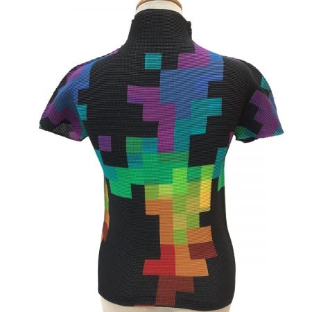  ISSEY MIYAKE me イッセイミヤケ ワッフルプリーツ アンサンブル 四角 MI73FK215 MI73FO211 ブラック