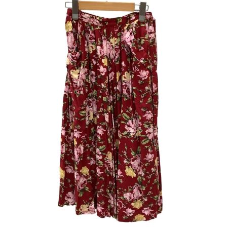 INGEBORG インゲボルグ レディース 花柄 セットアップ シャツ スカート  レッド