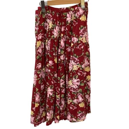 INGEBORG インゲボルグ レディース 花柄 セットアップ シャツ スカート  レッド