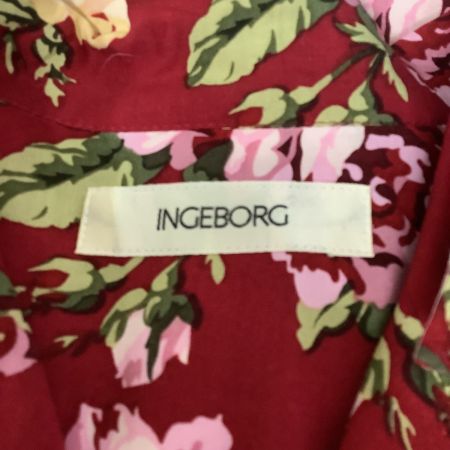 INGEBORG インゲボルグ レディース 花柄 セットアップ シャツ スカート  レッド