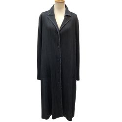 ♪♪ ISSEY MIYAKE イッセイミヤケ PLEATS PLEASE ロングコート SIZE 4 PP41-JA405 グレー Bランク