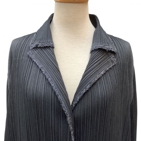  ISSEY MIYAKE イッセイミヤケ PLEATS PLEASE ロングコート SIZE 4 PP41-JA405 グレー