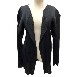 ♪♪ ISSEY MIYAKE イッセイミヤケ PLEATS PLEASE  カーディガン SIZE 3 PP05-JO001 ブラック Bランク