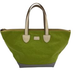 IBIZA イビサ レディース トートバッグ キャンバス 黄緑 Bランク