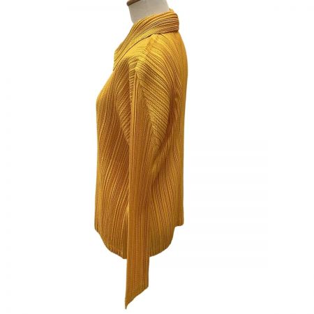  ISSEY MIYAKE イッセイミヤケ PLEATS PLEASE ブルゾン SIZE 3 PP83-JC646 イエロー