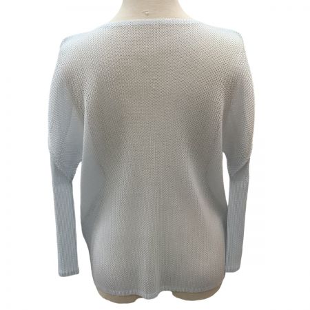  ISSEY MIYAKE イッセイミヤケ PLEATS PLEASE メッシュ カーディガン  ライトグレー