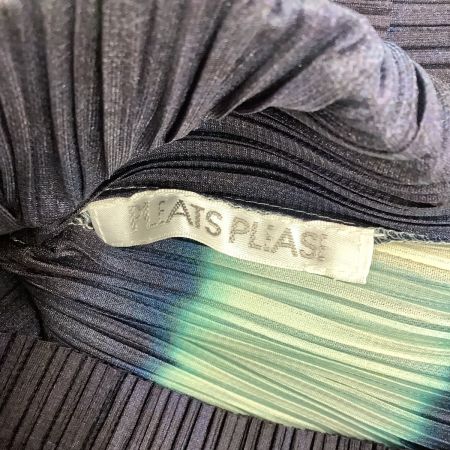  ISSEY MIYAKE イッセイミヤケ PLEATS PLEASE ノースリーブカットソー タイダイ  グラデーション ネイビー