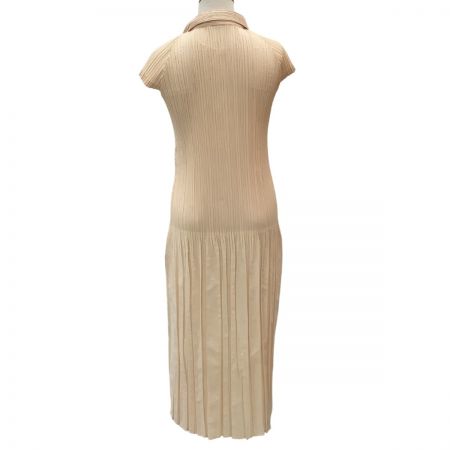  ISSEY MIYAKE イッセイミヤケ プリーツ 変形ワンピース 重ねスカート SIZE 3 IM42FH217 ベージュ