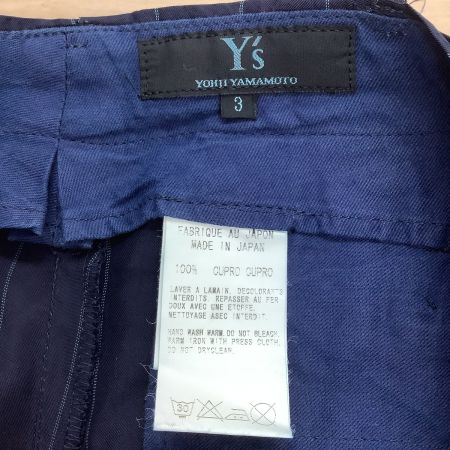 Y's ワイズ レディース パンツ ストライプ SIZE 3 ネイビー