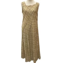 ♪♪ JURGEN LEHL ヨーガンレール レディース  ワンピース SIZE M チェック ベージュ Bランク