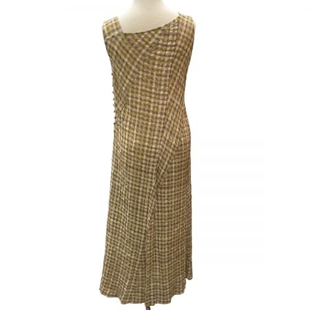  JURGEN LEHL ヨーガンレール レディース  ワンピース SIZE M チェック ベージュ
