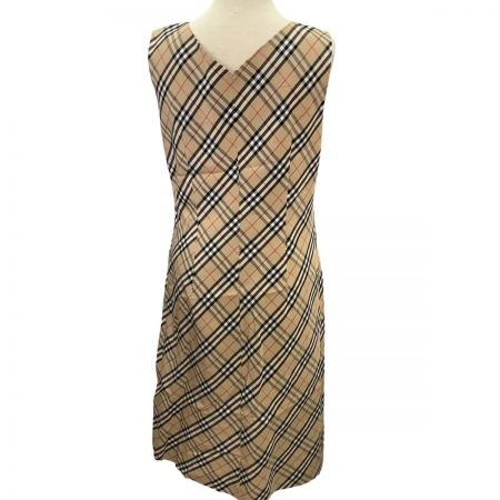  BURBERRY LONDON バーバリーロンドン レディース ノースリーブワンピース SIZE 38 ベージュ