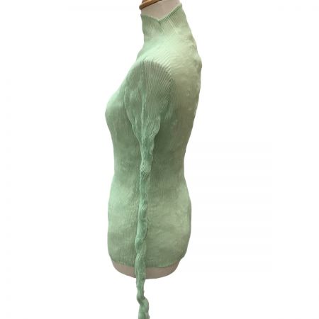  ISSEY MIYAKE イッセイミヤケ 波プリーツ シフォン カットソー SIZE 2 IF92FJ412 ペパーミントグリーン