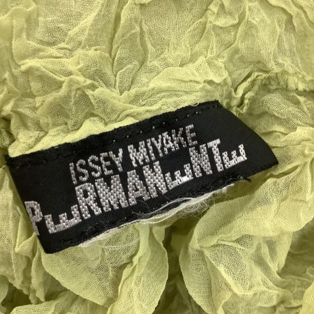 ISSEY MIYAKE イッセイミヤケ カットソー シワ加工 シフォン 黄緑
