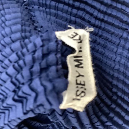  ISSEY MIYAKE イッセイミヤケ ワッフルプリーツ PLEATS ノースリーブカットソー  ◆EC専売◆ ブルー