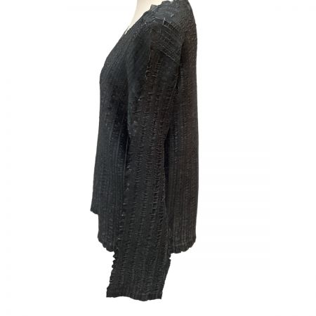  ISSEY MIYAKE イッセイミヤケ 変形 カットソー ウロコ風デザイン SIZE 2 IM14FJ912 ブラック