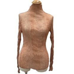 ♪♪ ISSEY MIYAKE イッセイミヤケ 波プリーツ ストライプ SIZE 2 IF92FJ236 オレンジ Bランク