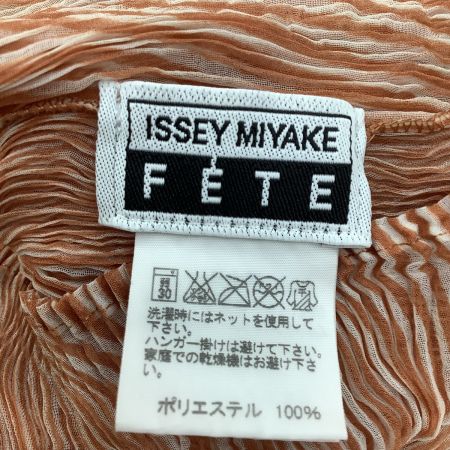  ISSEY MIYAKE イッセイミヤケ 波プリーツ ストライプ SIZE 2 IF92FJ236 オレンジ