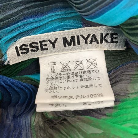  ISSEY MIYAKE イッセイミヤケ 波プリーツ チェック 変形 カットソー SIZE 3 IM04FJ927 グリーン