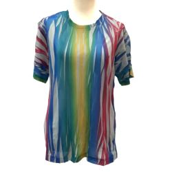 ISSEY MIYAKE イッセイミヤケ 虹色 カットソー SIZE M IM71-JK901 Bランク