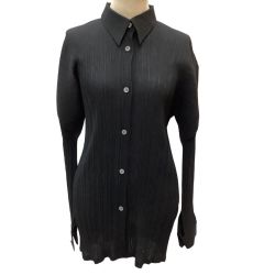 ISSEY MIYAKE イッセイミヤケ シャツ プリーツ SIZE L IM51-FJ901 ブラック Bランク