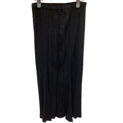 ISSEY MIYAKE イッセイミヤケ プリーツ パンツ サイド ステッチ SIZE 3 IF84FG731 ブラック Bランク