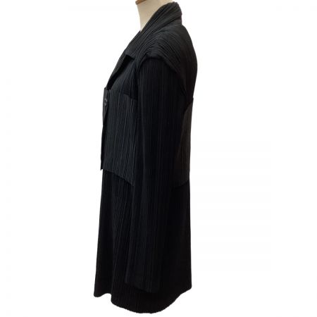  ISSEY MIYAKE イッセイミヤケ プリーツ ジャケット コート SIZE L IM84FD910 ブラック