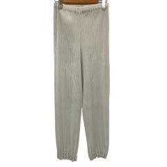 ISSEY MIYAKE イッセイミヤケ パンツ 裾変形デザイン SIZE 3 IM04FF605 ライトグレー Bランク
