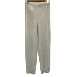ISSEY MIYAKE イッセイミヤケ パンツ 裾変形デザイン SIZE 3 IM04FF605 ライトグレー Bランク
