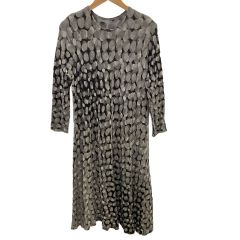 JURGEN LEHL ヨーガンレール レディース ワンピース SIZE M 綿100％ ドット柄 グレー Bランク