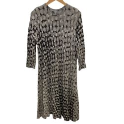 JURGEN LEHL ヨーガンレール レディース ワンピース SIZE M 綿100％ ドット柄 グレー Bランク