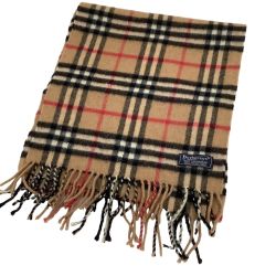♪♪ Burberrys バーバリーズ マフラー カシミヤ100% チェック ベージュ Bランク