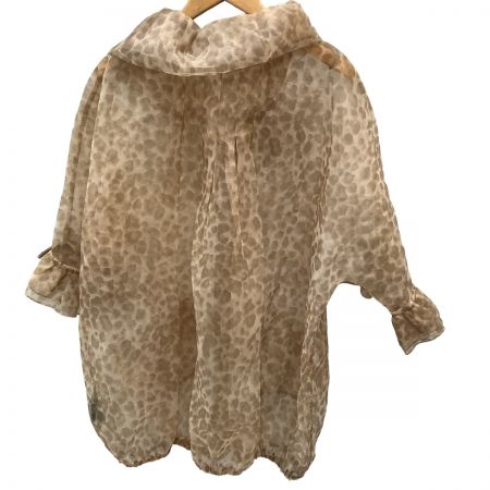  ITALIYA イタリヤ レディース シースルージャケット アニマル柄 ヒョウ柄 SIZE 11号 ベージュ