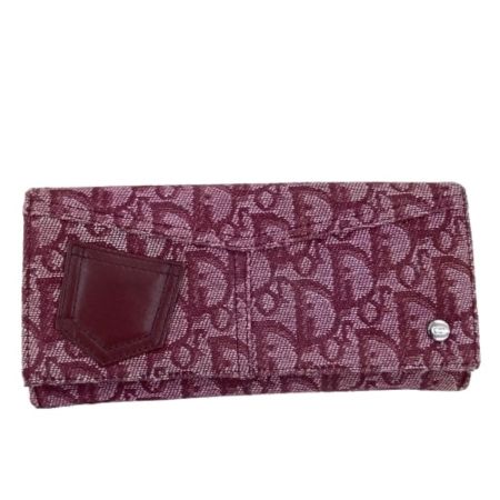 Christian Dior クリスチャンディオール 長財布 トロッター  レッド