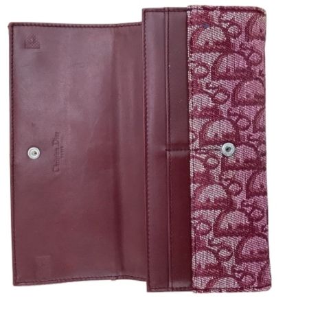 Christian Dior クリスチャンディオール 長財布 トロッター  レッド