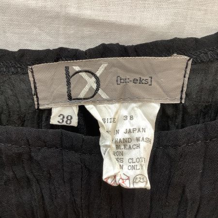 bi:-eks ビーエクス レディース ノースリーブワンピース シワ加工 SIZE 38 ブラック