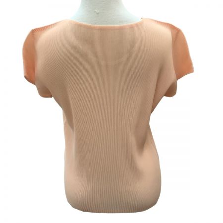  ISSEY MIYAKE イッセイミヤケ PLEATS PLEASE カットソー SIZE 3 PP41-FK362 うすだいだい色