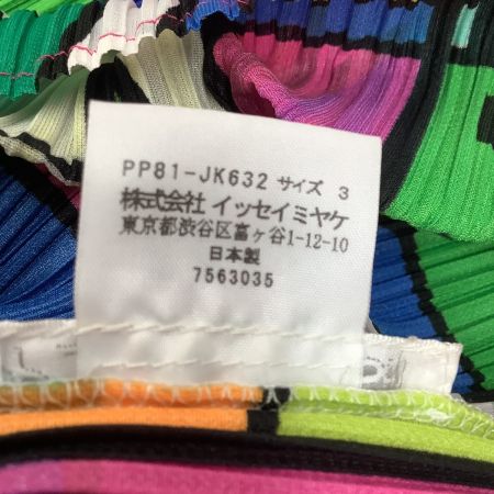 ISSEY MIYAKE イッセイミヤケ PLEATS PLEASE カットソー 図形 化学  PP81-JK632 マルチカラー