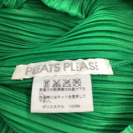  ISSEY MIYAKE イッセイミヤケ PLEATS PLEASE カットソー SIZE 3 PP63-JK102 グリーン