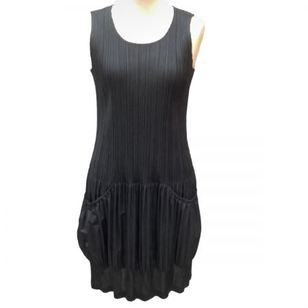  ISSEY MIYAKE イッセイミヤケ PLEATS PLEASE チュニック ワンピース SIZE 3 PP83JH444 ブラック