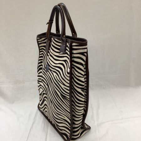 Felisi フェリージ トートバッグ アニマル柄 ゼブラ ハラコ ブラウン