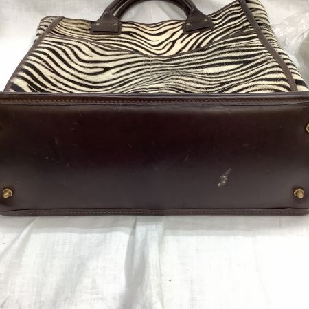 Felisi フェリージ トートバッグ アニマル柄 ゼブラ ハラコ ブラウン
