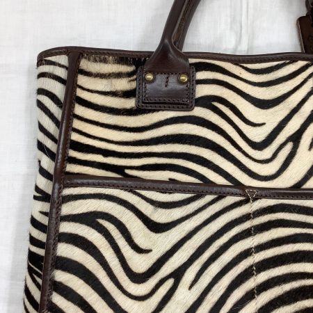 Felisi フェリージ トートバッグ アニマル柄 ゼブラ ハラコ ブラウン
