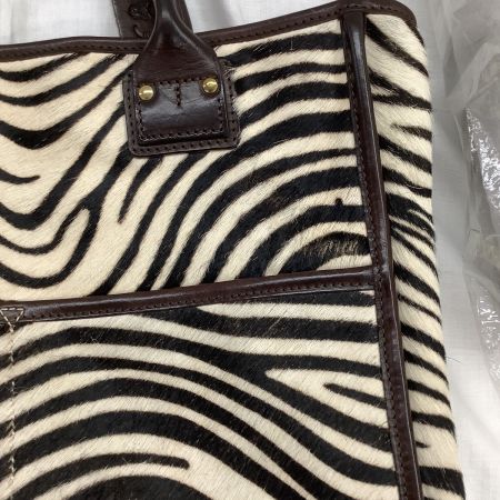 Felisi フェリージ トートバッグ アニマル柄 ゼブラ ハラコ ブラウン