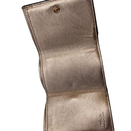  FENDI フェンディ 3つ折り財布 コンパクト財布 ピンクゴールド