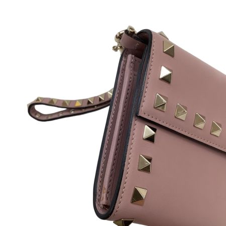 VALENTINO バレンチノ レディース 長財布 スタッズ ピンク
