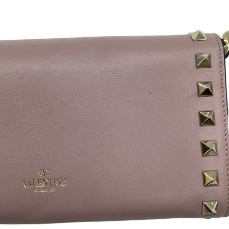 VALENTINO バレンチノ レディース 長財布 スタッズ ピンク