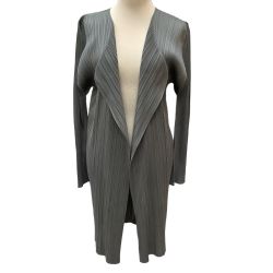 ♪♪ ISSEY MIYAKE イッセイミヤケ PLEATS PLEASE カーディガン SIZE 3 PP55-JA103 グレー Bランク